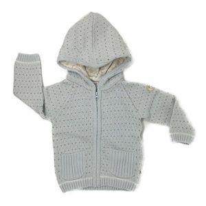 Kanz Baby Boys Blue Sweater Jacket Hoodie NEW